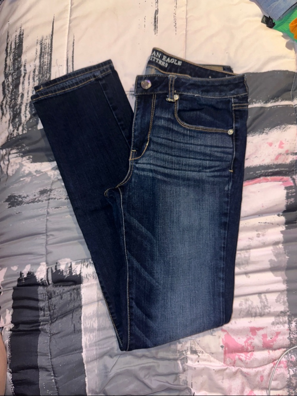 American Eagle Outfitters Dark Blue Skinny Jeans